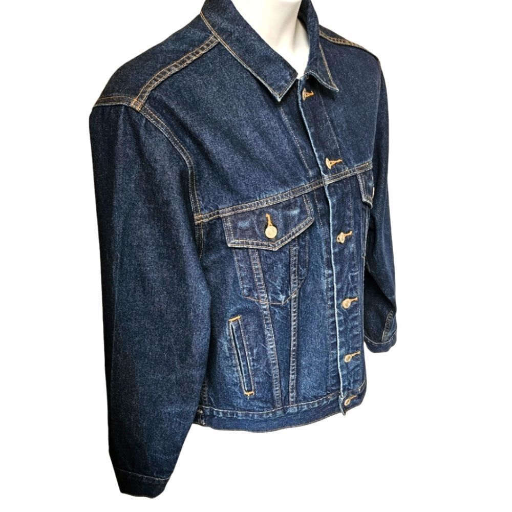 GAP size M dark blue denim jacket with two front pockets NWOT - Picture 8 of 14
